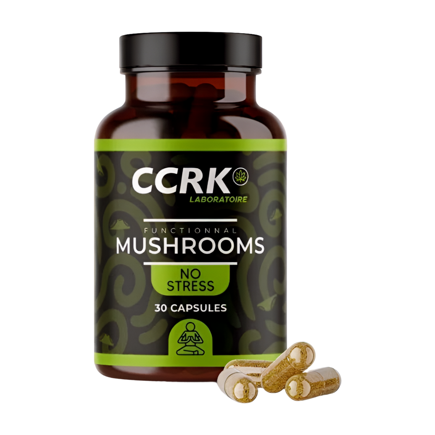 MUSHROOMS NO STRESS | Maitake - Reishi - Crinière de Lion - Cordyceps | 30 gélules