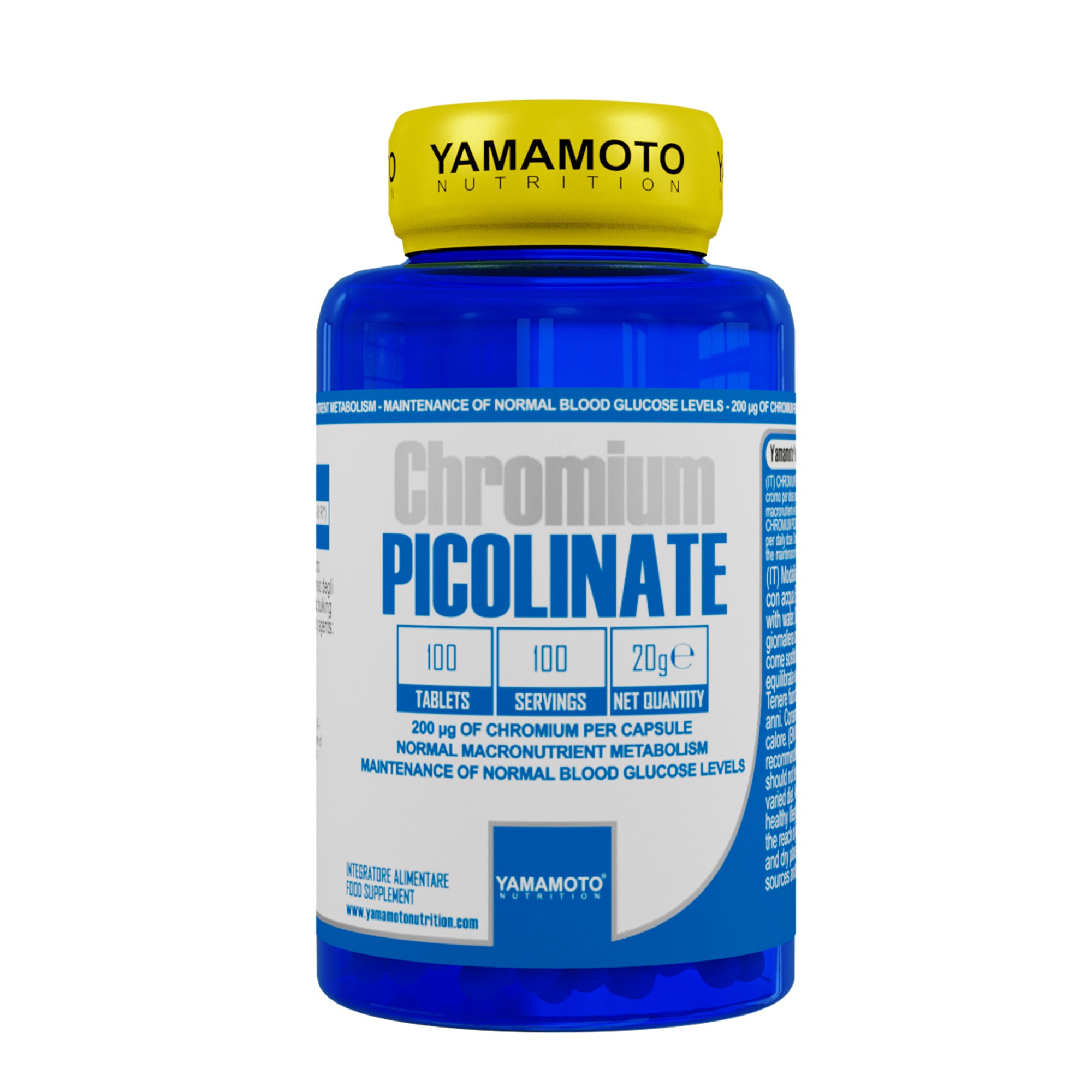 Bloqueur de sucre | CHROMIUM PICOLINATE 200mcg | 100 capsules
