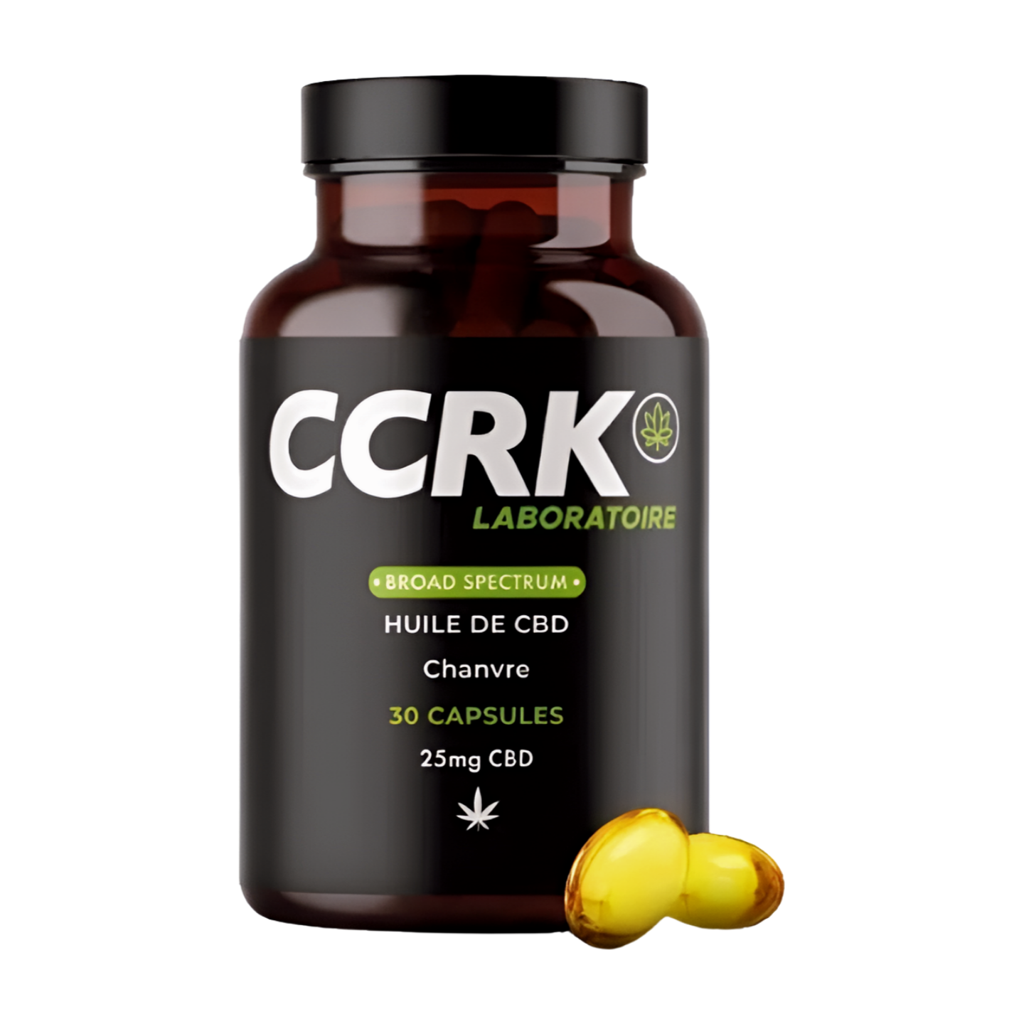 Capsules d'huile CBD | Broad Spectrum | 25 ou 50MG | 30 softgels