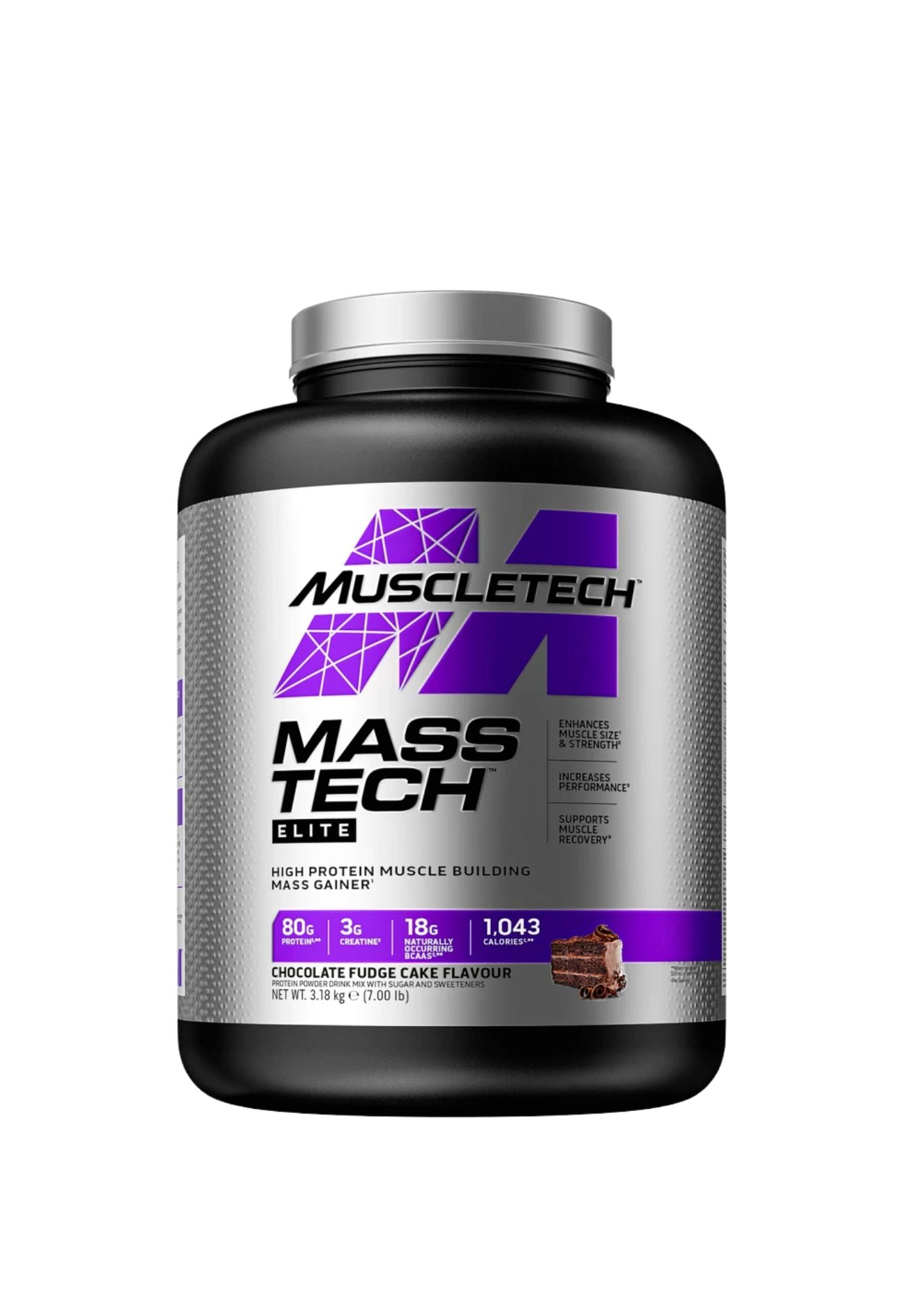 Gainer - Protéine pour Prise de Masse | MASS-TECH ELITE 3.18KG | Chocolate Fudge Cake ( Gâteau fondant au Chocolat )
