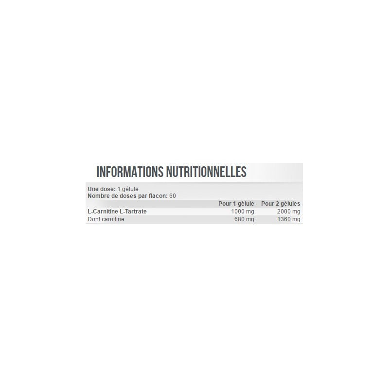 Brûleur de graisses L-carnitine | MEGA CARNI X | 60 capsules