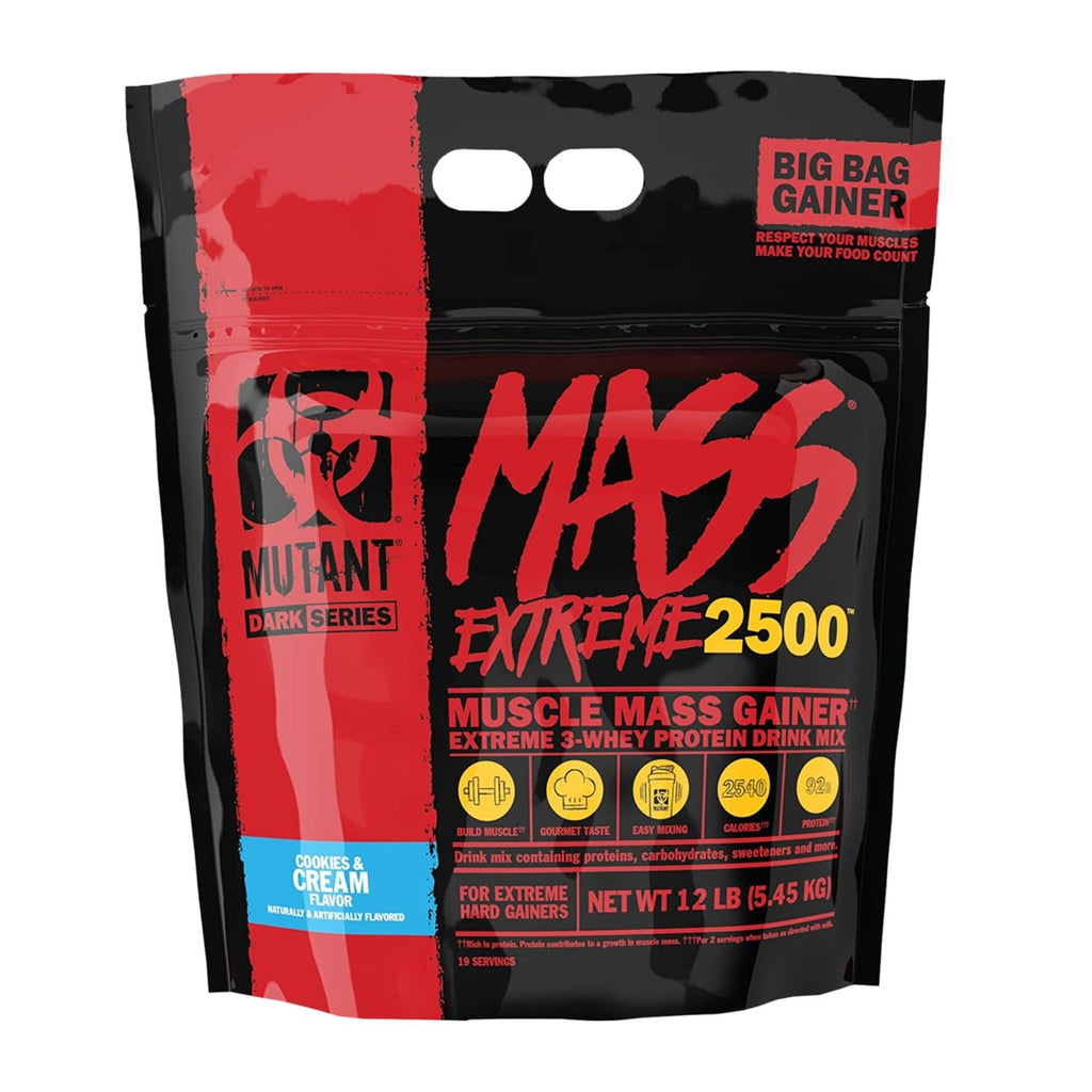 Gainer - Protéine pour Prise de Masse | MUTANT MASS EXTREME 2500 | Cookies Cream Cookies Cream ( Biscuit Crème )