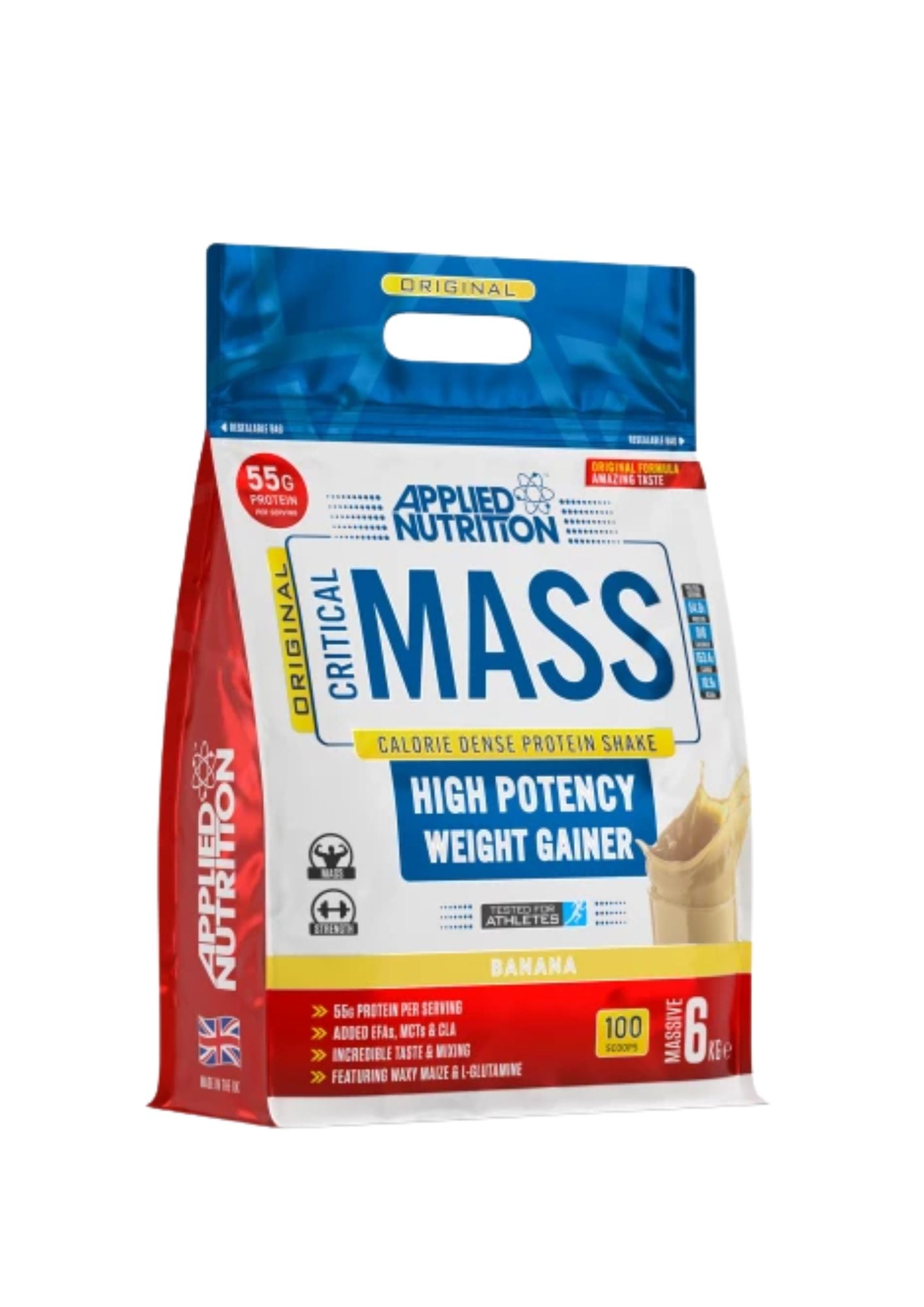 Gainer - Protéine de Prise de Masse | CRITICAL MASS ORIGINAL 6KG | Banane