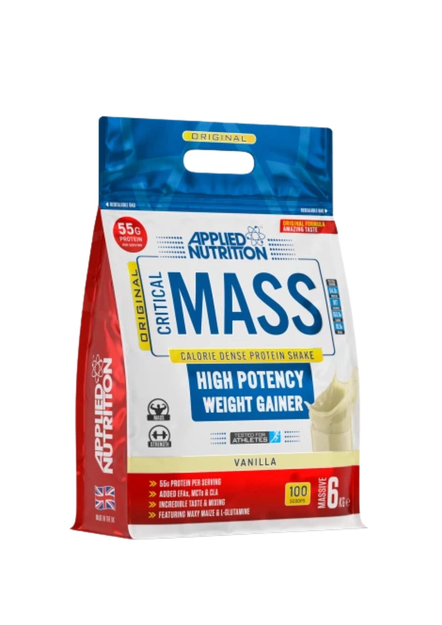 Gainer - Protéine de Prise de Masse | CRITICAL MASS ORIGINAL 6KG | Vanille
